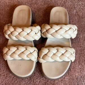 Banana Republic Cream Braided Sandals